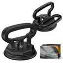 Amooca Glass Suction Cup Lifter Heavy Duty Tile Marble Suction Cup Vacuum Lifter with Handle for Granite Lifting & Window Replacement 100 lbs Load Capacity (2 Pack Black Large)