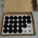 Set of 21 Veritek 14x1.5mm Black 7/8 22mm Hex Duplex Large Wide Acorn Seat OEM Style 1.5 Inch 38.5mm Lug Nuts For Buick Cadillac Chevy Chevrolet Chrysler Dodge Jeep RAM Factory Wheels VPE-14155330BK24