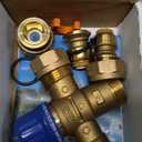 Cash Acme 1/2 Inch HG110-D Thermostatic Mixing Valve with SharkBite Union Connections, Brass Plumbing Fitting, 24504