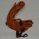 BTINESFUL Tie-Out Check Cord Long Rope Dog Leash, 8ft 12ft 20ft 30ft 50ft 75ft Dog Lead- Large Medium Dogs Tether for Yard Training, Playing, Camping, or Backyard (30ft, Orange Black)