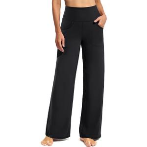 Promover Wide Leg Pants Woman Yoga Pants with Pockets Stretch Loose Casual Lounge Sweatpants Petite/Regular/Tall XS