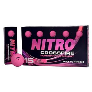 Nitro 2024 Crossfire Golf Balls 14-Pack [Matte Pink]