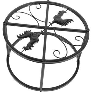 balacoo Sturdy Circular Metal Chicken Coop Stand Feeders and Waterers Holder Easy Install Clean Feeder Rack