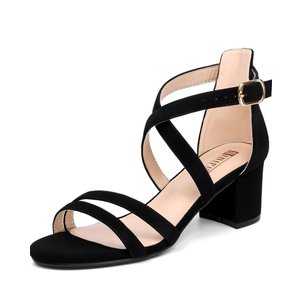 IDIFU Women's Block Low Chunky Heel Strappy Sandals Open Toe Ankle Strap Dress Wedding Evening Shoe for Women Bridal, 6