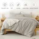 MILDLY Duvet Cover Set Morandi Color 3 Pcs KING Gray