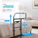 Bed Rail for Elderly Adults Safety – Adjustable Bed Assist Rail for Seniors, Post Surgery Recovery & Fall Prevention, Fits Thick Mattresses, Retractable Height Adjustment, Supports Up to 300 lbs