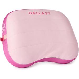 Ballast Beach Pillow  Comfy, Durable & Compact, Stays Put on Windy Beaches with Patented Sand Pouch, Inflatable Pillow for Beaches, Pools, Camping, Festivals and Travel (Flamingo Pink)