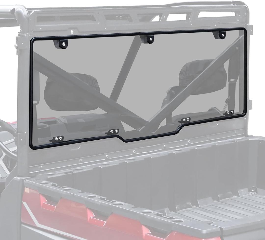 StarknightMT Ranger XP 1000 Rear Windshield, Smoke Tinted Ranger 1000 Back Window Rear Windscreen Compatible with Polaris Ranger XP 1000/Crew 2017-2026, Ranger 1000/Crew 2020-2026