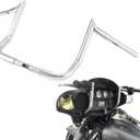 Mofun 10" Rise Handlebar Ape Hangers Bar Compatible with Harley Touring Street Glide Electra Glide FLHX FLHT Models 1986-2023 with Batwing Fairng, Ultra Limited 2024 Chrome