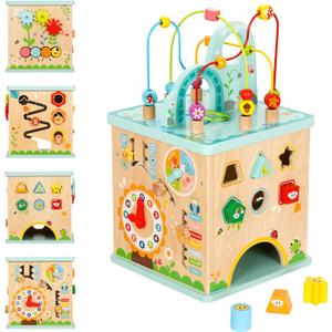 OOOK 5 in 1 Activity Center, Baby Activity Table with 5 Sides Play Features, Large Activity Play Cube