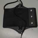 LEACOOLKEY Women Black Tied Waspie Belt, Lace-up Cinch Belt, Corset Elastic Waist Belt (Fit Waist Size 28"-31")