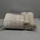 BSICPRO Bathroom Rugs and Mats Sets, 2 Piece Thick Absorbent Chenille Bath Mat Rug Set Non Slip, Soft Shaggy Bath Room Floor Mats for Bathroom, Machine Washable (Beige, 20" x 47" Plus 20" x 32")