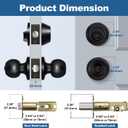 BESTTEN Keyed Alike Exterior Door Knob with Key Lock and Deadbolt, All Keyed Same, Matte Black Entry Door Knobs with Lock and Keys for Entrance and Front Door