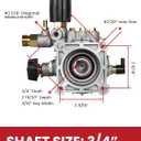 WOJET Pressure Washer Pump, 3/4" Shaft, 3400PSI 2.5GPM, Horizontal Power Washer Pump With Anti-seize, Self-Priming, Replacement Pressure Washer Pump Kit for Dewalt, Simpson, Craftsman, Honda, Generac