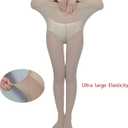 2-Pack Slightly Transparent Tights for girls & women, High Elasticity Sheen Pantyhose, For Work Dance Casual. (XL)