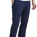 DOCKERS Mens Signature Go Slim Fit Khaki Smart 360 Tech Pants (34W x 29L, Navy Blazer)
