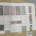 Yearly Wall Calendar with Holidays, Full Year Calendar One Page, Annual Year Wall Calendar with Stickers, Horizontal, 23"X 33" (Open), Paper Folded