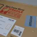 Bathroom Mirror for Wall, 24"x36" Boho Wavy Wood Mirror Large Full Length Decorative Mirror with Tempered Glass, Natural Wooden Frame Vanity Mirror for Bedroom, Living Room, Entryway