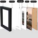 KINLINK 5x7 Picture Frame Black, Solid Wood Frames 5x7 with Acrylic Plexiglass for Pictures 4x6 With Mat,Tabletop and Wall Display, 5 x 7 Picture Frame