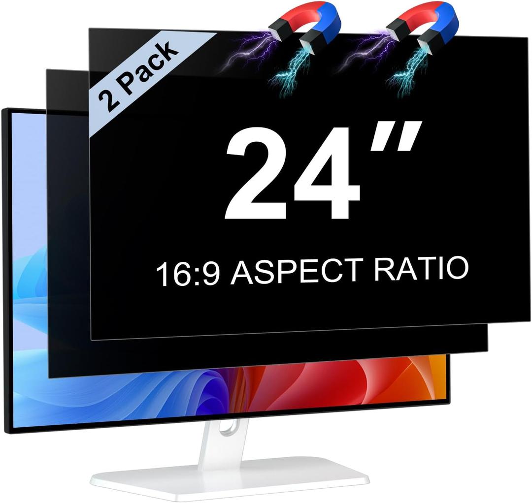 2-Pack 24 Inch Computer Privacy Screen Filter