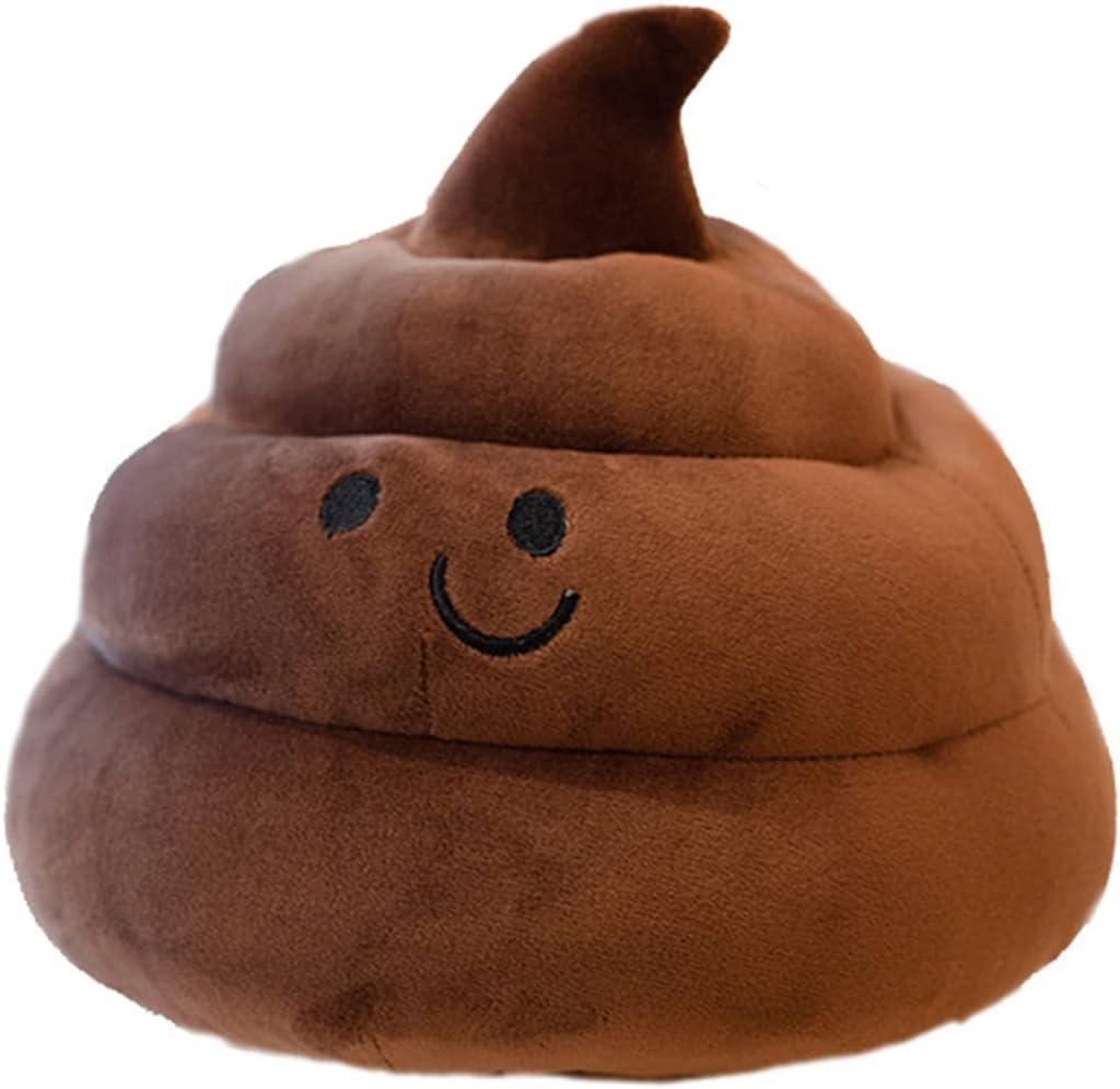 Lovely Plush Simulation Poop, Spoof Gifts, 3D Funny Decoration Pillow (10in, Brown)