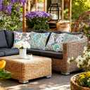 4 x NIGHTWISH Outdoor Waterproof Pillow Covers 20x20 Set of 4 Spring Summer Floral Boho Decorative Outdoor Throw Pillows Paisley Cushion Cases for Patio Furniture Bench Couch Sunbrella