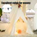 RongFa Teepee Tent for Kids-Portable Children Play Tent Indoor Outdoor (White), 48x48x56 inches