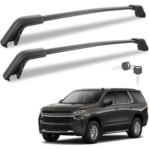 Anti-Theft 440LBS Roof Rack Cross Bars Fit for 2021 2022 2023 2024 2025 Chevrolet Tahoe, Chevy Suburban, GMC Yukon & Yukon XL, Cadillac Escalade ESV, Aluminum Crossbars Lockable Roof Rail