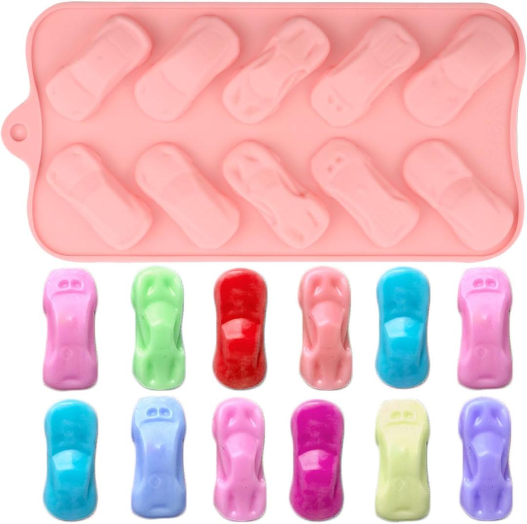 10 Cavity Car Silicone Chocolate Molds For Candy Chocolate Jelly Cake Decoration