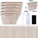 HyFanStr Purse Organizer Insert for Handbags,Tote Bag Organizer Insert Zipper Bag for Women, Handbag Organizer Inside Liner with 15 Pockets (XL, Beige)