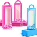 12PCS Pink+Blue Party Favor Boxes Blue Doll Gift Boxes Bachelorette Birthday Party Decoration Goodie Bag Candy Boxes for Girls and boys Birthday Party pink Birthday Bridal Shower Supplies