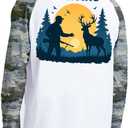 Riverruns Men's Hunting Camo Shirt for Men, Lightweight Camouflage Long Sleeve Shirt for Fishing Hiking Camping (XXXL)