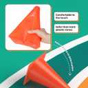 GHB Soccer Cones 7" 9" of 12 24 Pack Disc Soccer Sport Cones Training Field Marker Agility Cones for Basketball, Coaching, Practice Equipment Includes Drills Guide