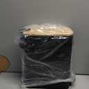 SIDIANBAN Bathroom Trash Can with Bamboo Lid Soft Close and Foot Pedal, Small Rectangular Slim Garbage Can with Inner Wastebasket for Bedroom, Office, Kitchen, 1.3Gal/5L, Black