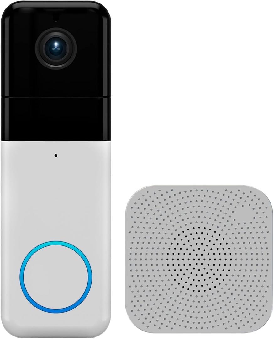 Wyze Wireless Video Doorbell Pro (Chime Included) with Easy-to-Use Design, 1440 HD Video, 1:1 Head-to-Toe View (1:1 Aspect Ratio), 2-Way Audio, Night Vision