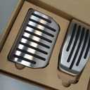 YONZEE Performance Pedal Covers for All Tesla Model Y and Model 3 (2016-2026), Snap-Lock 304 Stainless Steel Brake and Accelerator Pedals, Non-Slip Replacement Accessories