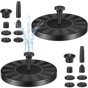 2 Packs Solar Bird Bath Fountain Pump with 6 Nozzle Solar Powered Bird Bath Floating Panel Water for Garden Fish Tank Pool(5.1 Inch) 2 Packs Solar Bird Bath Fountain Pump with 6 Nozzle Solar Powered Bird Bath Floating Panel Water for Garden Fish Tank Pool(5.1 Inch)