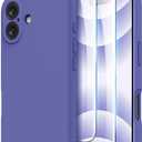 OTOFLY Compatible with iPhone 16 Case, Compatible with MagSafe, Shockproof Magnetic Silicone Case for iPhone 16,[Military Grade Protection] [2 Pack Screen Protectors], Flower Blue