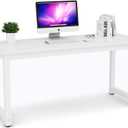 Tribesigns Computer Desk, 63 inch Large Office Desk Computer Table Study Writing Desk for Home Office, White