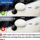 Mirror Cover for MINI Cooper R55 R56 R57 R58 R59 R60 R61 2007-2016 Manual Folding Mirrors Side Mirror Caps(White)