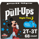 Pull-Ups Boys' Night-Time Potty Training Pants, Size 2T-3T Overnight Training Underwear (16-34 lbs), 68 Ct, 2-3 T