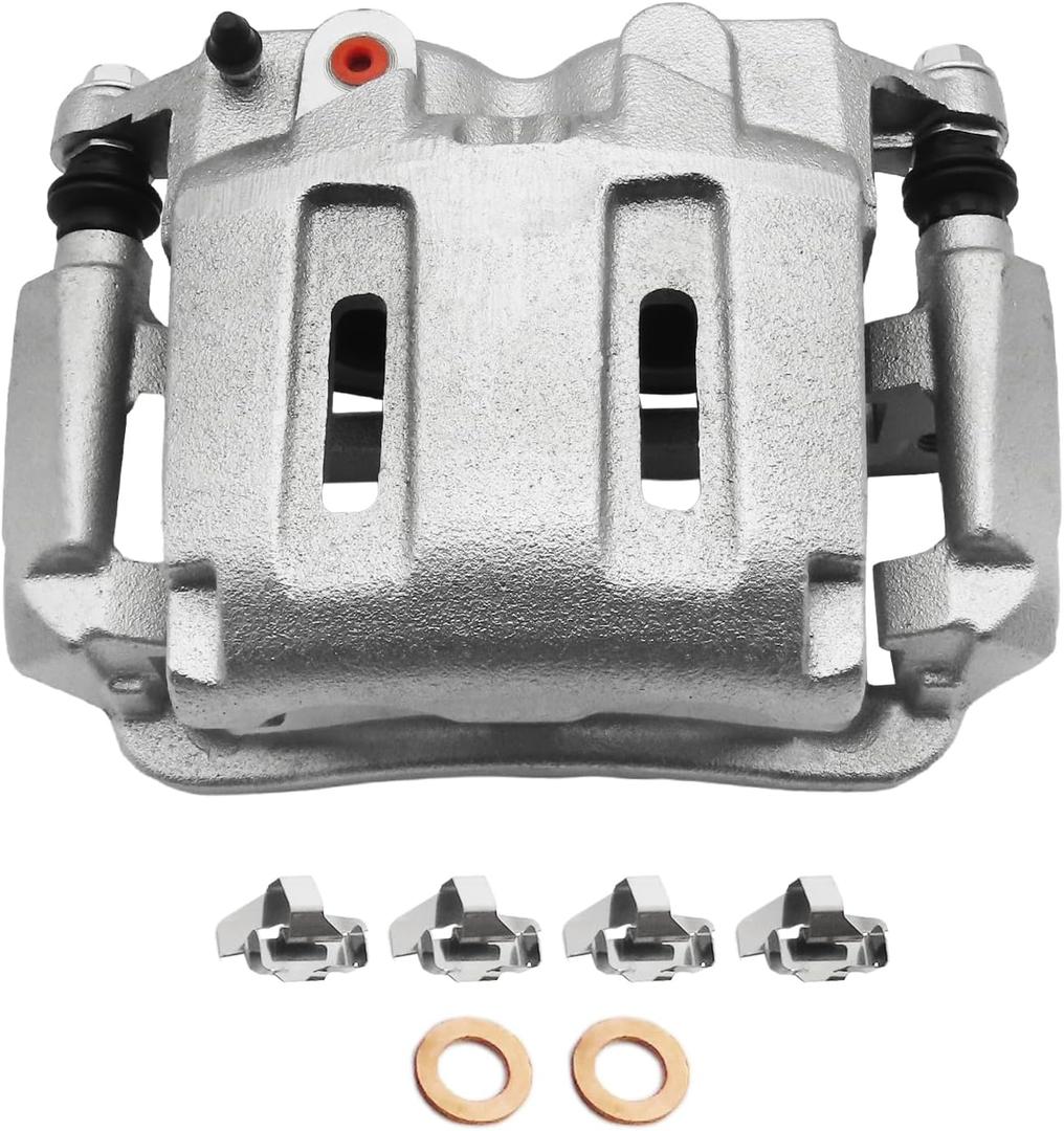 Front Brake Caliper Assembly with Bracket Compatible with 2005-2012 Ford F-250 (F-350) Super Duty [Note: with Single Rear Wheels (SRW)]|Front Passenger Brake Calipers| Calipers for 18-B5022