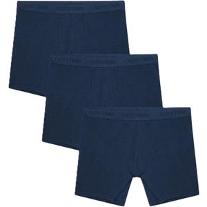 Organic Basics Men's Premium 6" Boxer Brief Underwear 3-Pack, Midnight Blue/Midnight Blue/Midnight Blue, 3X-Large