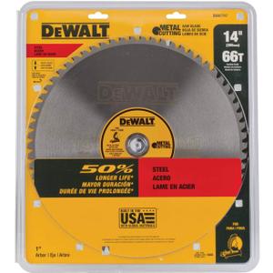 DeWalt DWA7747 14" 66T Heavy-Gauge Stiff Plate Ferrous Metal Cutting Saw Blade
