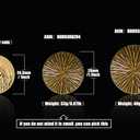 Goo-Ki 1.1''(28 mm) Dia Luxurious & Sturdy Zinc Alloy Cabinet Knobs,Antique Brass Drawer Pulls for Kitchen,Drawer,Cupboard & Wardrobe,6 Pack (1.1'' Dia Single Hole Center)