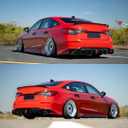 Rear Spoiler Compatible with 2022-2026 Honda Civic, Glossy Black Trunk Exterior High Kick Tail Deck Lid Wing Lip Splitter Fit for 2022 2023 2024 2025 2026 4-Door Sedan