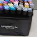 AnyMark Alcohol Markers, 80 Colors Dual Tip Art Coloring Markers Set for Adult Book Drawing Sketching Painting, Chisel & Fine, Black Penholder