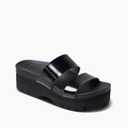 REEF Women's, Cushion Vista Higher Slide (7, Black Patent)