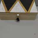 Juvale Wooden Box with Hinged Lid - Jewelry Storage for Rings & Trinkets - Decorative Storage Box for Coffee Table & Nightstand - 9.5 x 5.9 x 3.2 in, Pack of 1, Brown