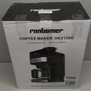 Ranbomer Coffee Maker With Grinder, 10 Cup Coffee Machine,Programmable Grind & Brew, Keep Warm Plate Coffee Machine and Burr Grinder Combo，51 oz